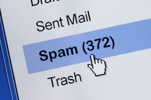 spam folder inside of an email platform