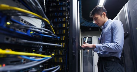 Inspecting server room