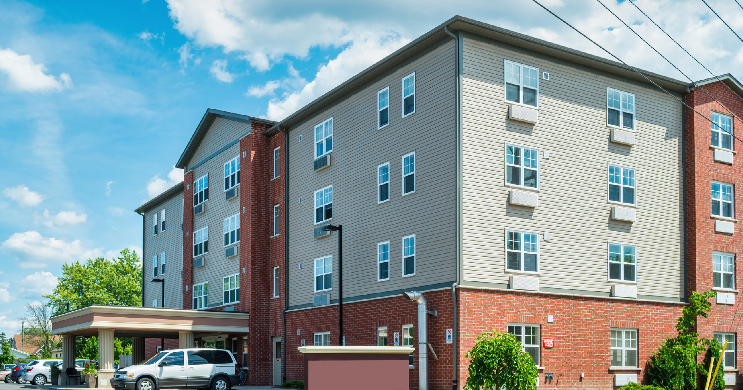 The exterior of a long-term care facility