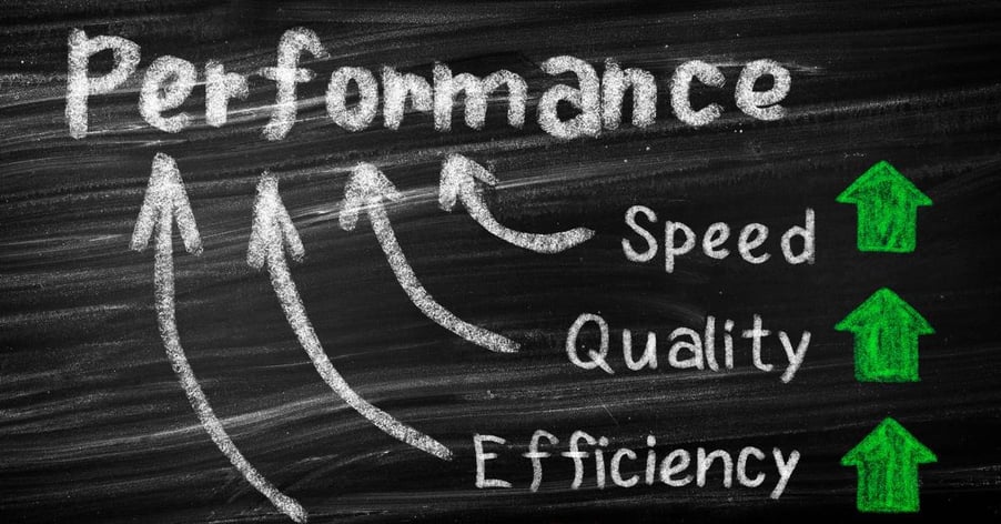 Benefits of managed print services on a chalkboard.