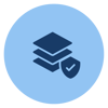 Layered shield icon