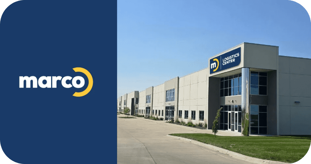 The Des Moines Logistics Hub for Marco Technologies.
