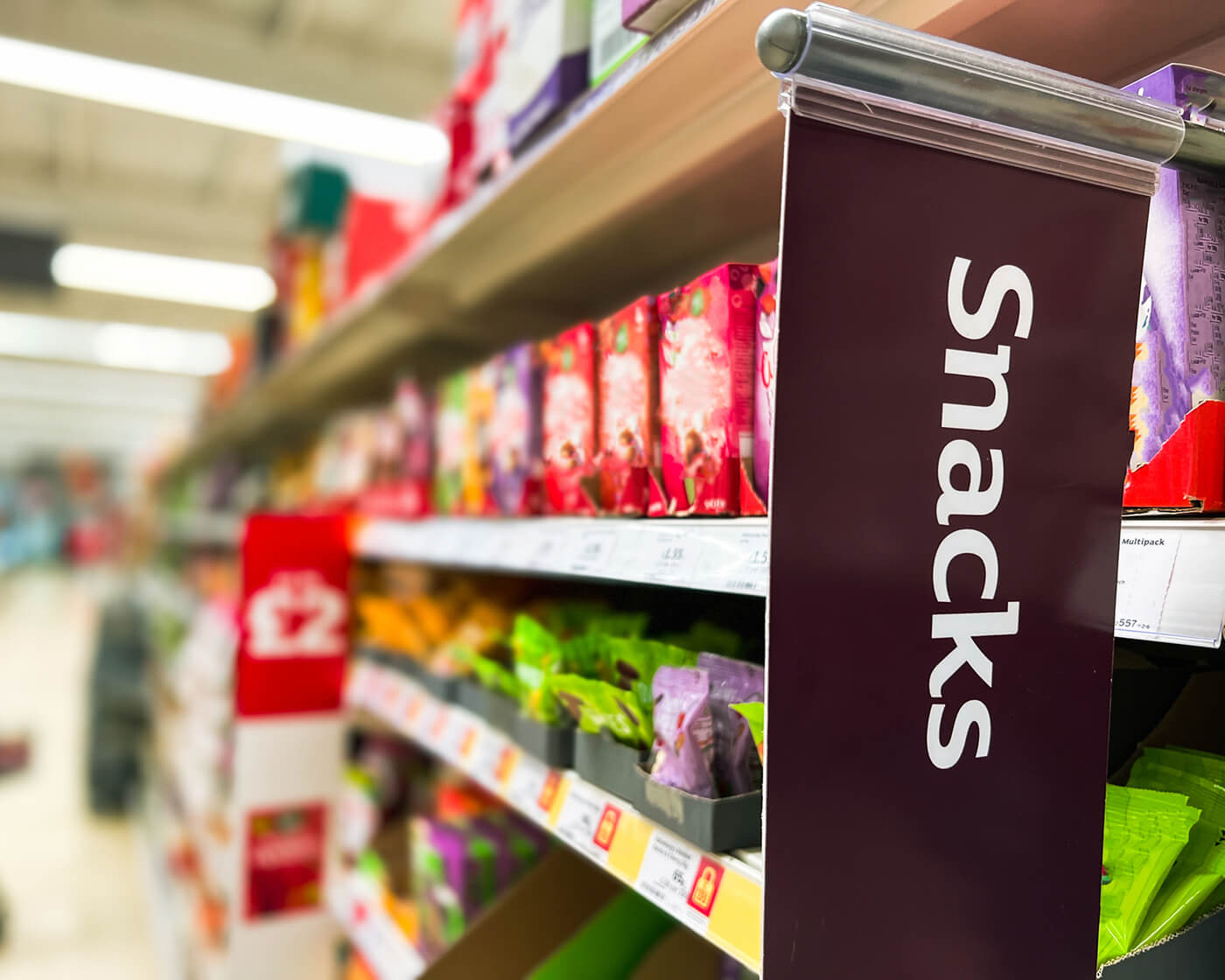 Grocery store signage.