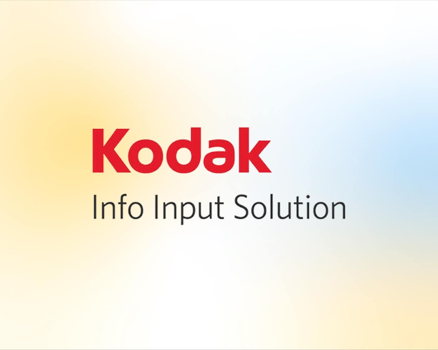 Kodak Info Input Solution logo.