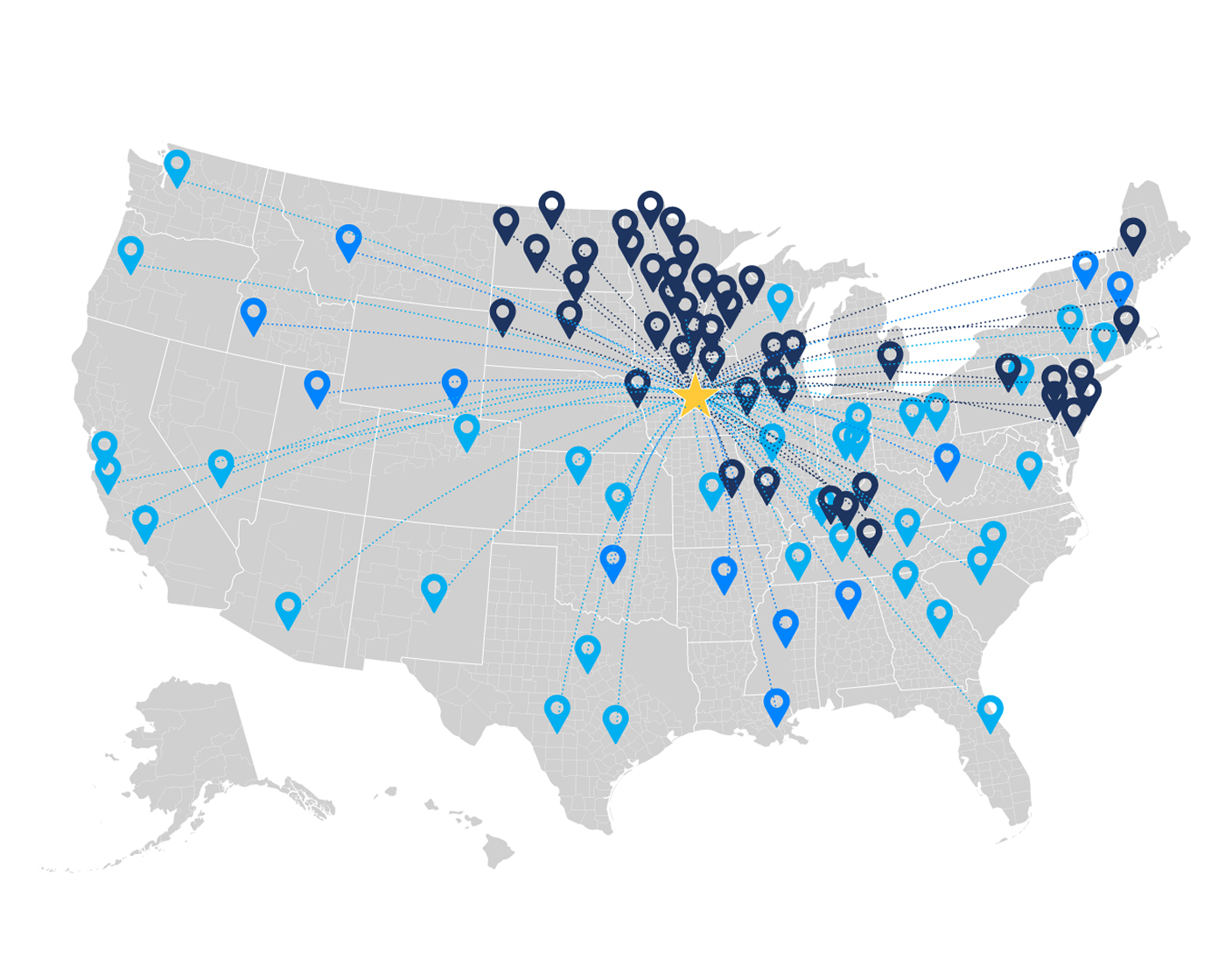 Map showing Marco's service coverage area.