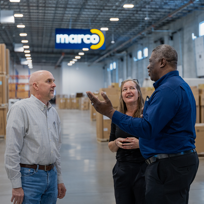 Marco employees in the Logistics Hub.