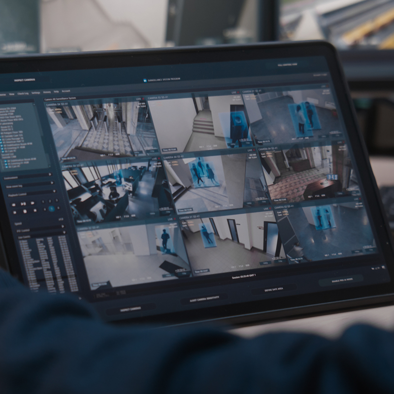 security-footage-on-tablet