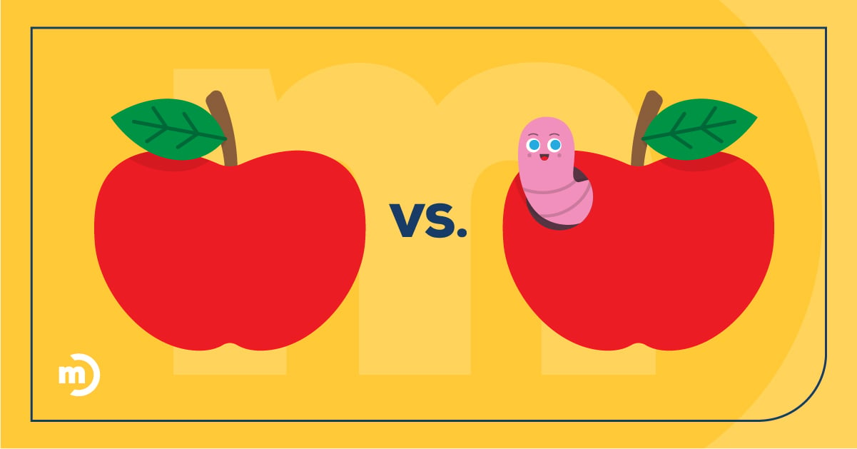 Apple vs Apple with worm