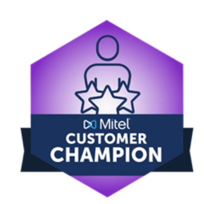 Mitel Badge -  Customer Champion
