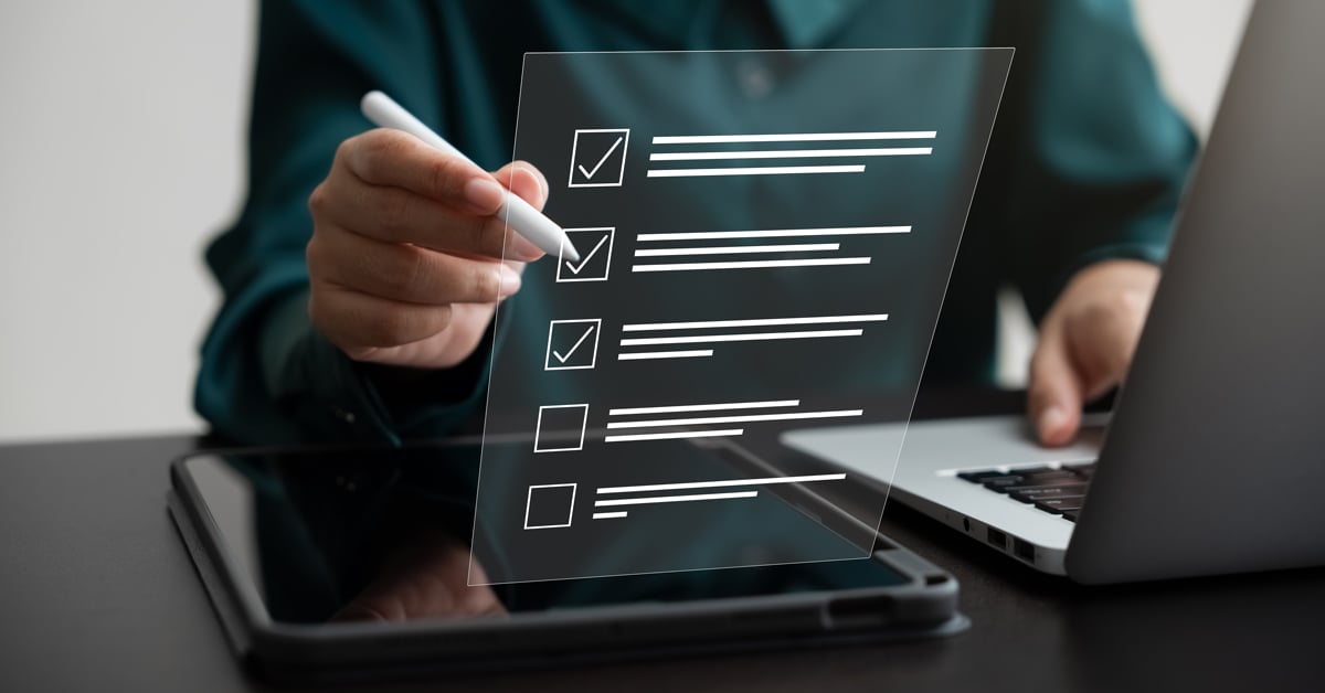Electronic checklist of cybersecurity risk factors. 