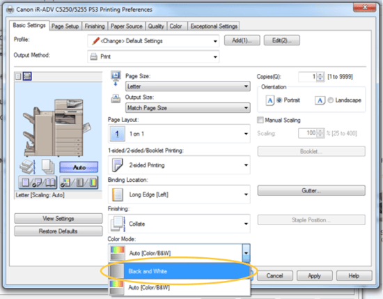 How To Set Up 2 Sided Printing And B W Defaults On Your Printer Or Mfp